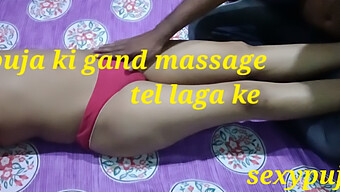 Hot Indian Wife Gets Sensual Oil Massage On Her Beautiful Body