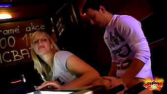 Public Anal Play In A Video Game Room With European Teen