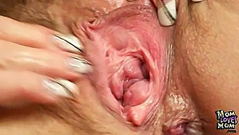 Elderly Amateur Mother Stimulating Her Vaginal Muscles