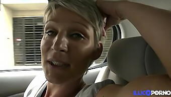 Soizic, A Stunning Blonde, Engages In Naughty Acts In A Car