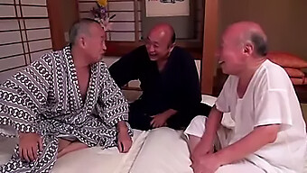 Three Busty Beauties Join Shigeo Tokuda And His Pals For A Wild Japanese Orgy