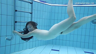 Sexy Babe Umora Bajankina Swims In The Pool Naked