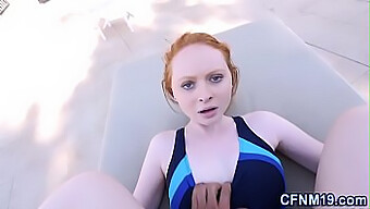 Redhead Receives Cum In Cfnm Scene