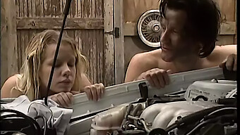 A Sweet Blonde Receives A Passionate Encounter From A Sexy Mechanic