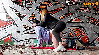 Young 18+ Couple Engages In Public Anal And Prostate Orgasm In Abandoned Factory