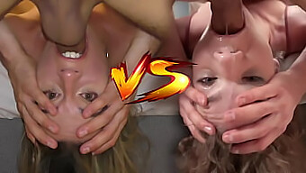 Eveline Dellai And Sabrina Spice Compete In A Hardcore Facefucking Matchup