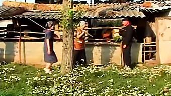 Hungarian Granny Janet Indulges In Mature Pleasure By The Barn