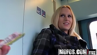 Natural Beauty Angel Wicky'S Public Encounter On A Train Toilet