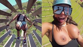 Miles Long Und Die Kurvige Kubanische Milf Luna Star Genießen Zip-Lining Und Intime Momente Im Urlaub