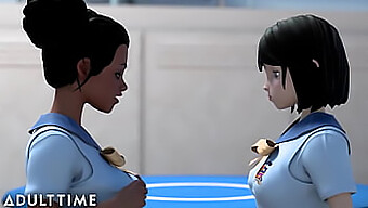 Animated Lesbian Schoolgirls And Step-Sister In Explicit Hentai Adventure